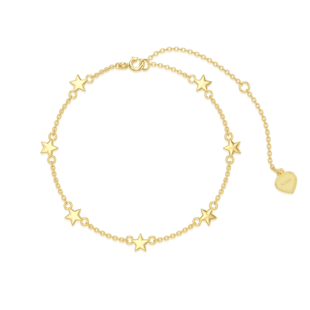 Pulsera Colgante Estrella Oro 14K-1