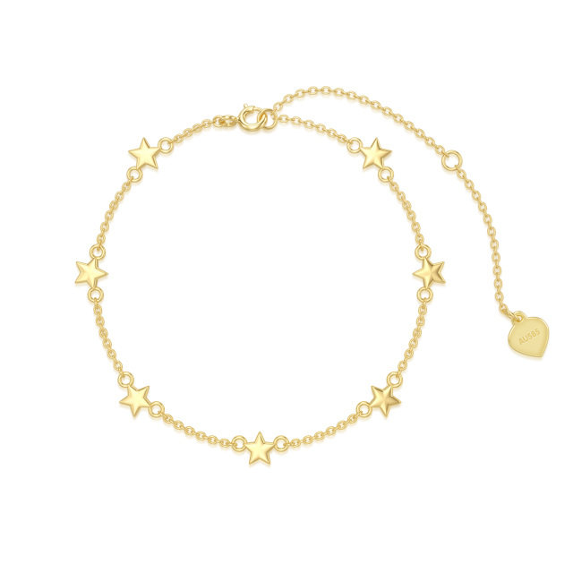Bracelet avec pendentif étoile en or 14K-0