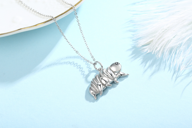 Sterling Silver Water Bear Pendant Necklace-3