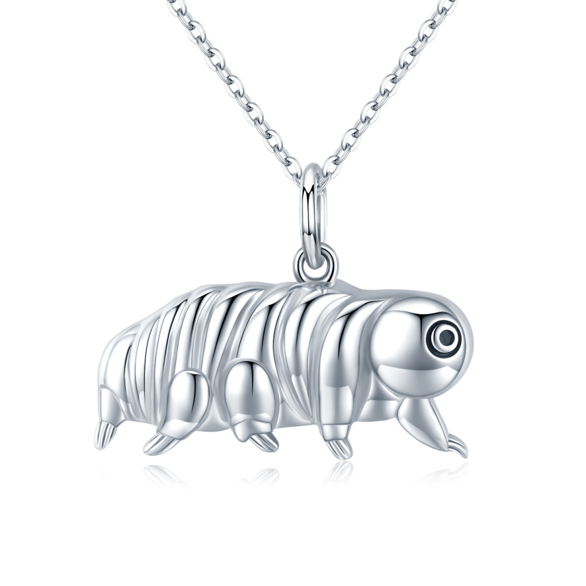 Sterling Silver Water Bear Pendant Necklace-1