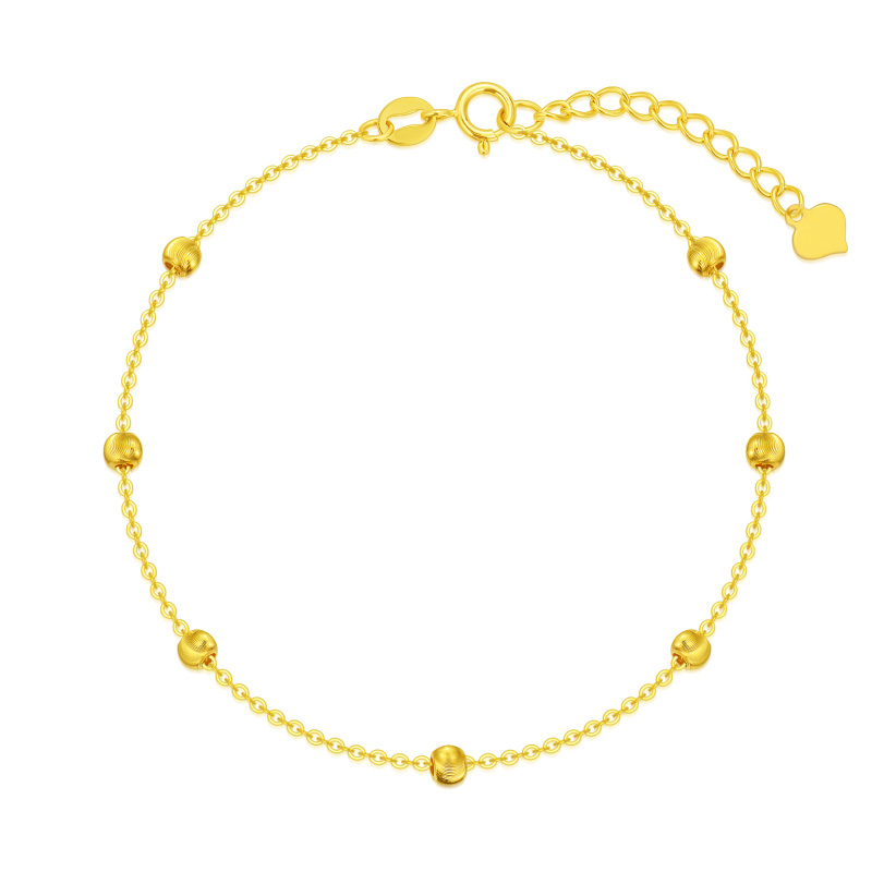 Bracelet en chaîne avec perles en or 18K