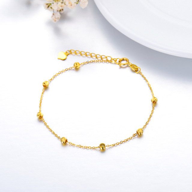Bracelet en chaîne avec perles en or 18K-4