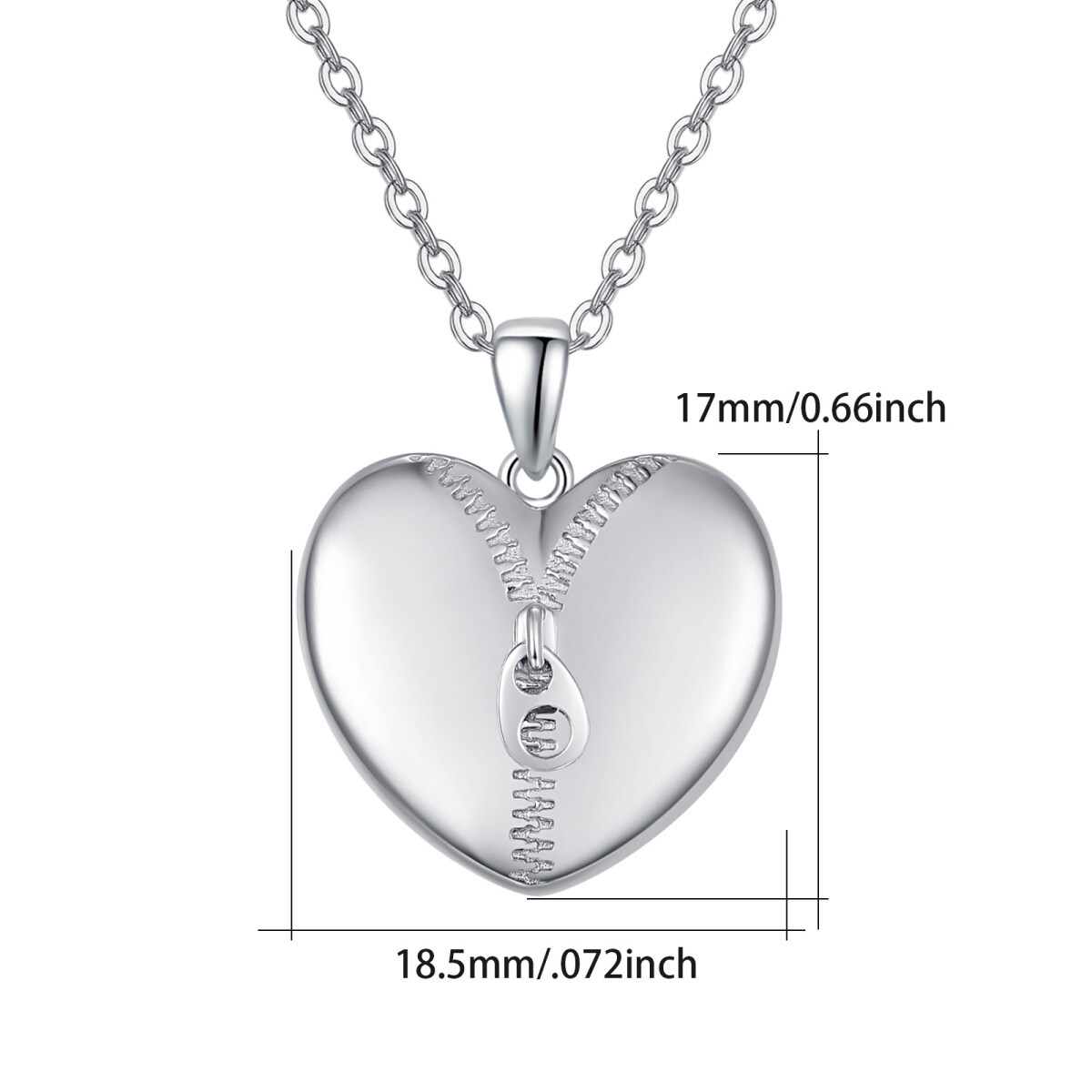 Collier en argent sterling avec pendentif photo personnalisé en forme de coeur-6