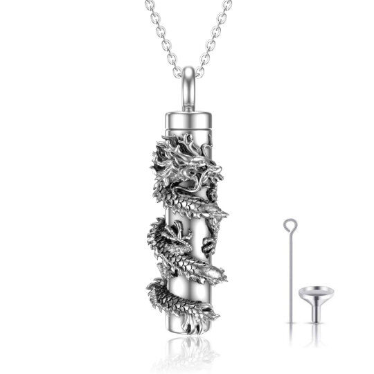 925 pure silver ash dragon-shaped tombstone necklace promises commemorative jewelry