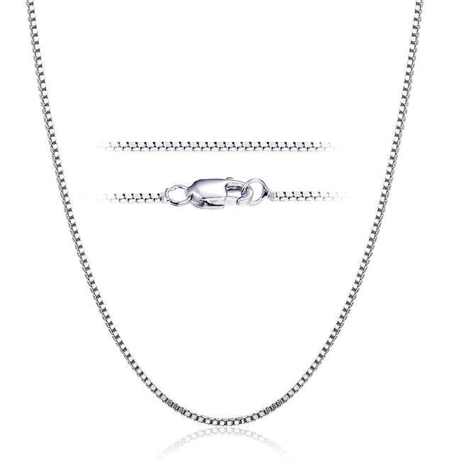 Halskette aus Sterlingsilber mit Panzerkette-0