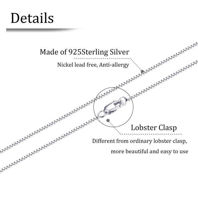 Colar com corrente em prata esterlina-2