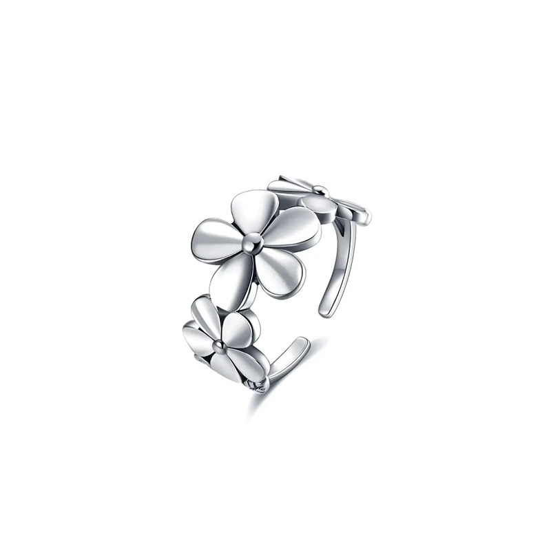 Sterling Silver Daisy Open Ring-1