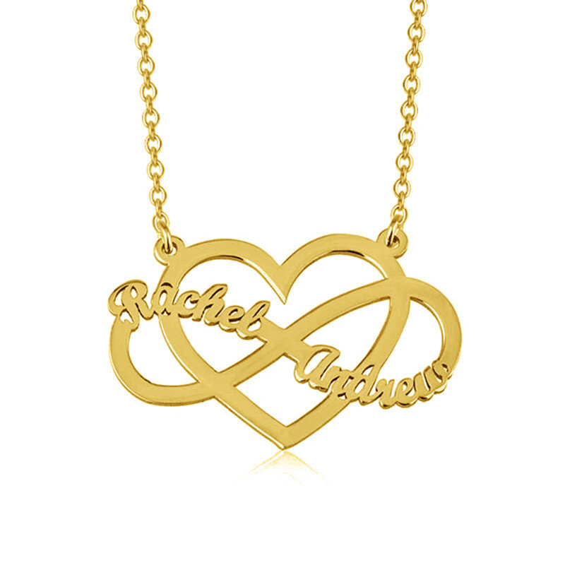 Sterling Silver with Yellow Gold Plated Heart Pendant Necklace-1