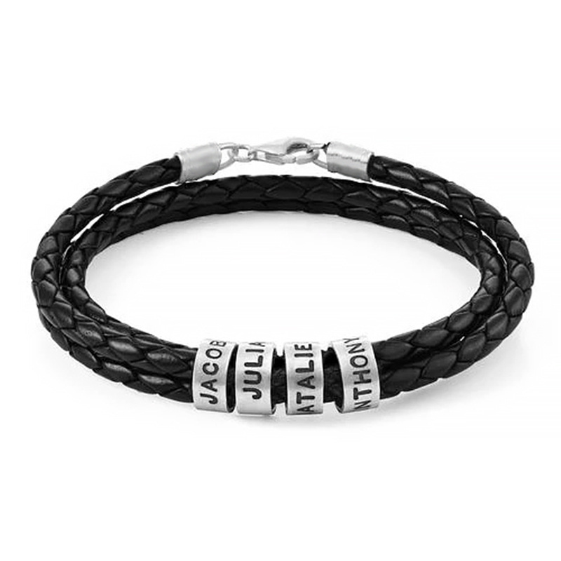 Sterling Silver Personalized Classic Name Layerered Bracelet-1