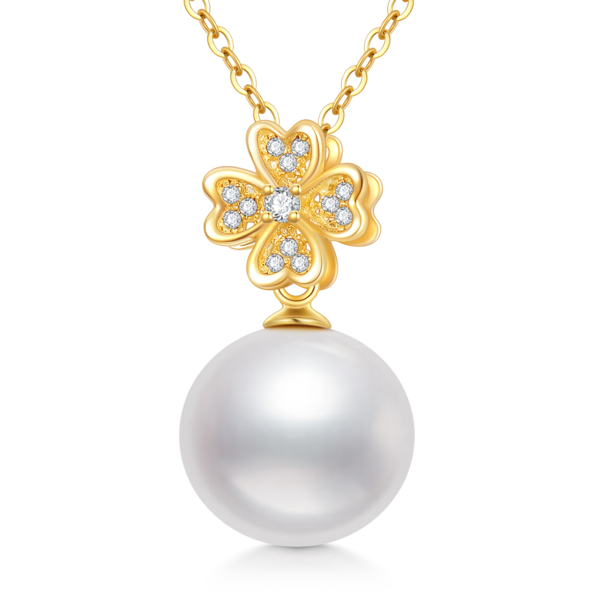 Collier en or 14K 16 ''1'' 1 ''Extender Inches Pearl Strand-1