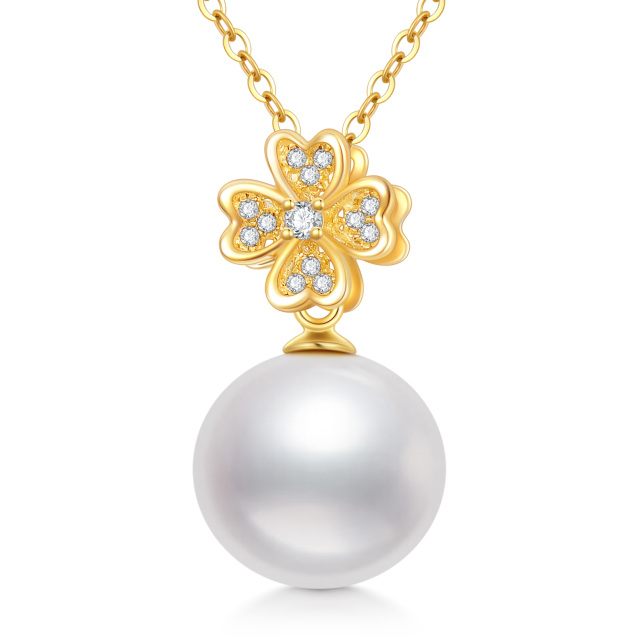 Collier en or 14K 16 ''1'' 1 ''Extender Inches Pearl Strand-0