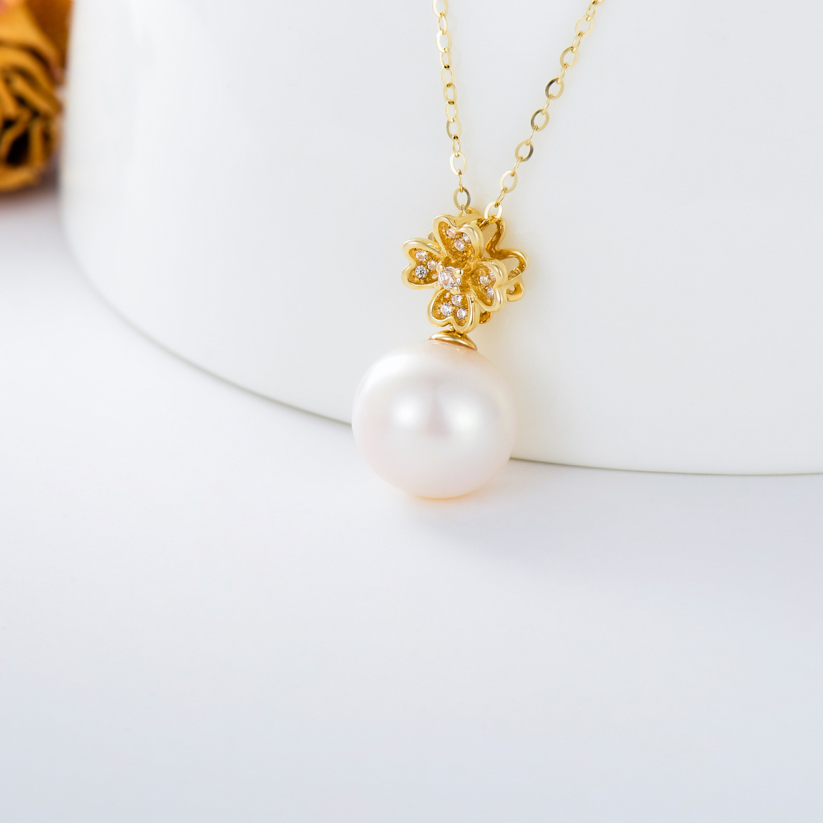 Collier en or 14K 16 ''1'' 1 ''Extender Inches Pearl Strand-4