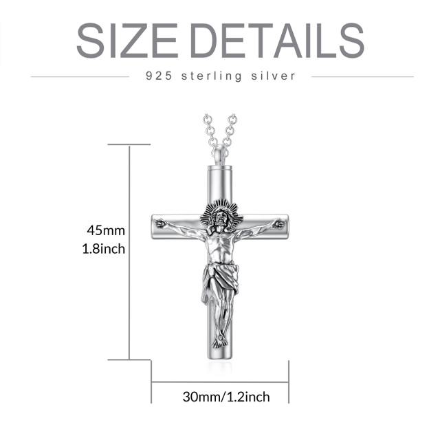 Sterling Silver Allah & Cross Urn Necklace for Ashes-5