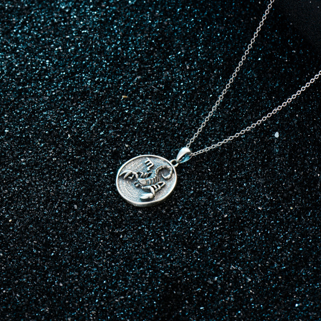 Sterling Silver Scorpio Pendant Necklace-4
