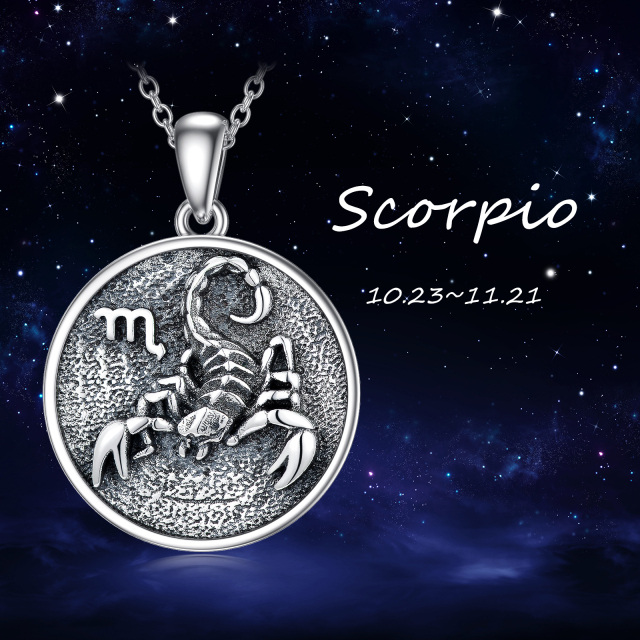 Sterling Silver Scorpio Pendant Necklace-6