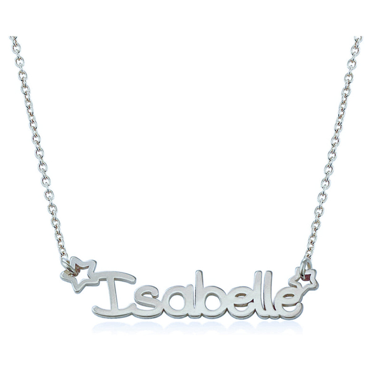 Collier pendentif étoile personnalisé en or 14 carats avec nom classique-1