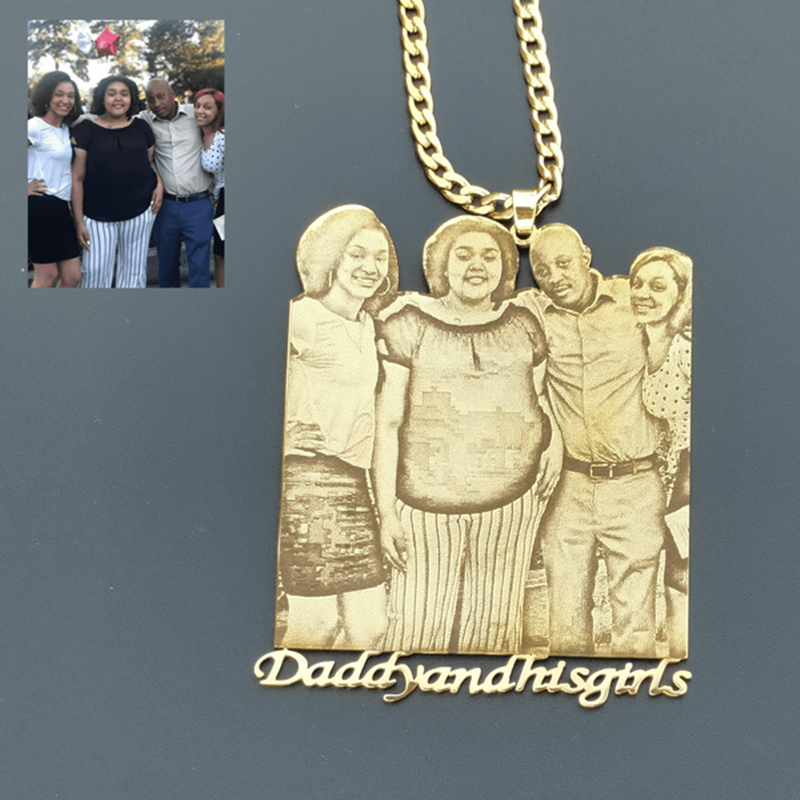 Sterling Silver Photo Customization Pendant Necklace-7