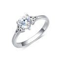 wholesale S925 Sterling Silver Heart Shape Celtic Knot Ring For Wedding-0-0