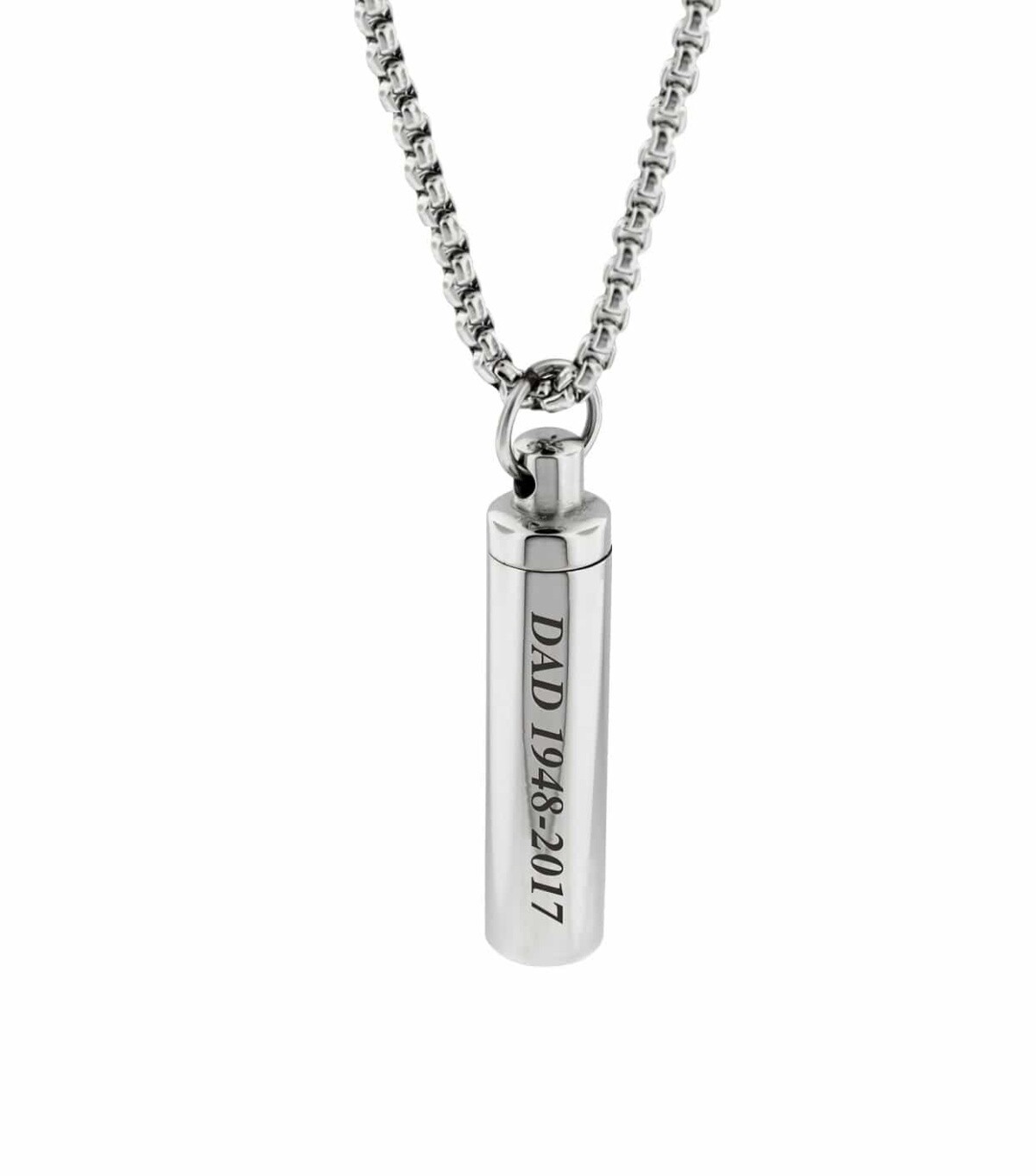 Sterling Silver Personalized Engraving & Bar Pendant Necklace-1