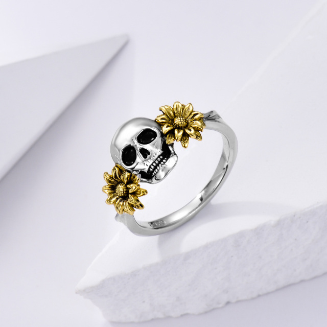 Sterling Silver Skull Ring-3