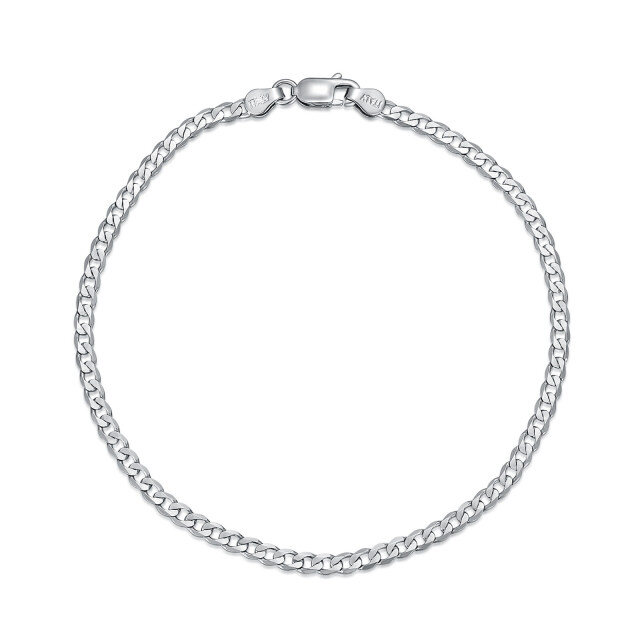 Sterling Silver Curb Link Chain Bracelet-0