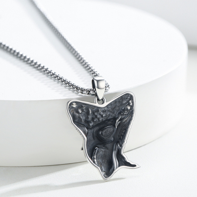 Sterling Silver Shark Pendant Necklace for Men-5