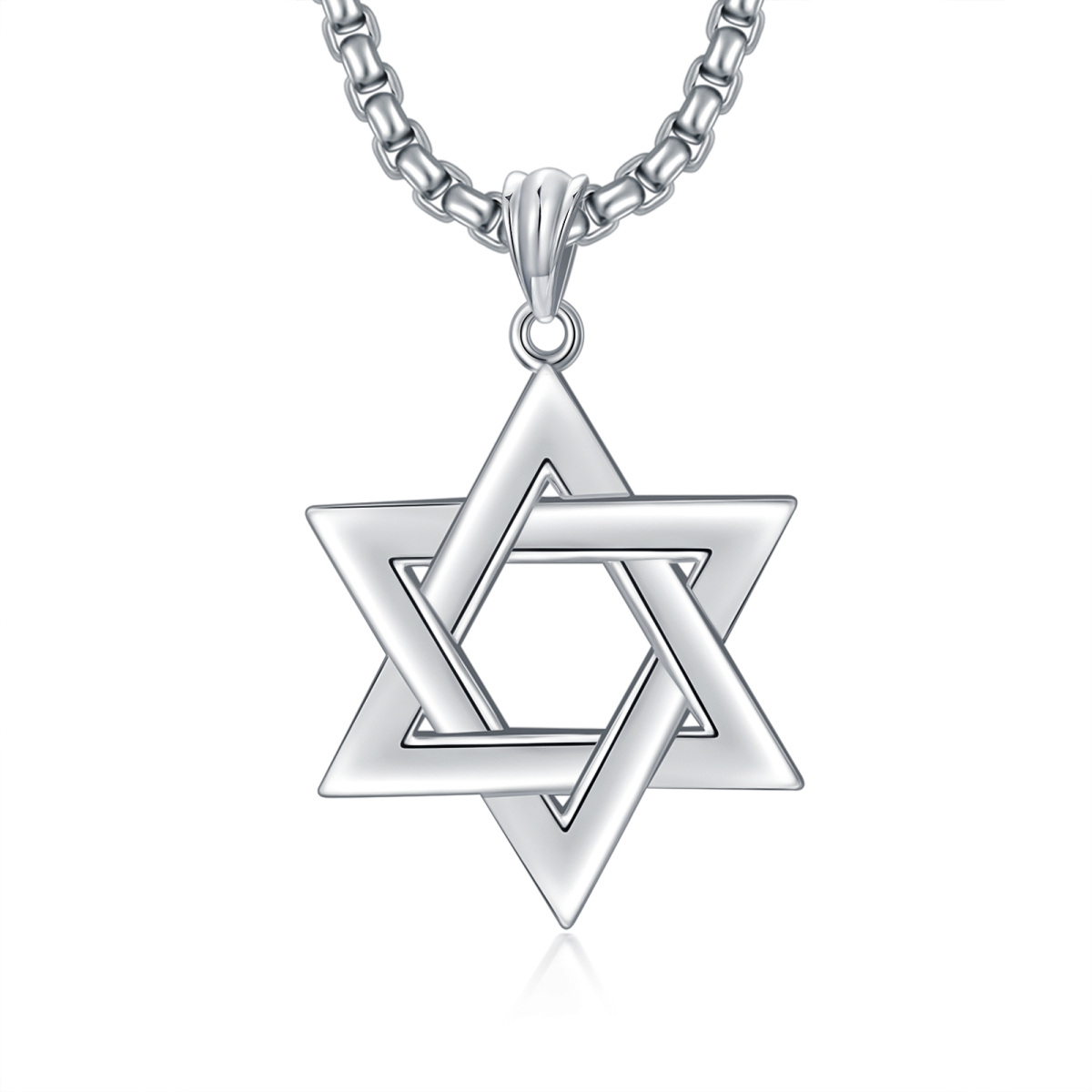 Star of David Necklace in Sterling Silver-1