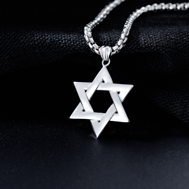 Star of David Necklace in Sterling Silver-3