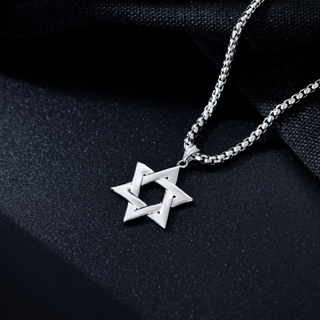 Star of David Necklace in Sterling Silver-3