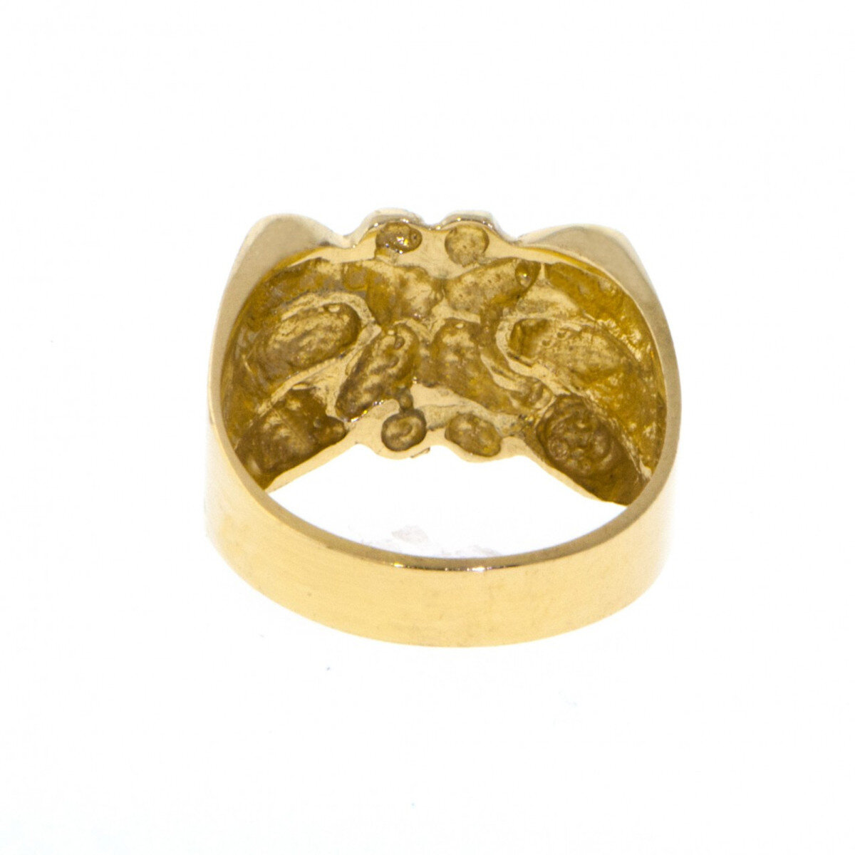 Anillo de oro de 14 quilates para hombre-4