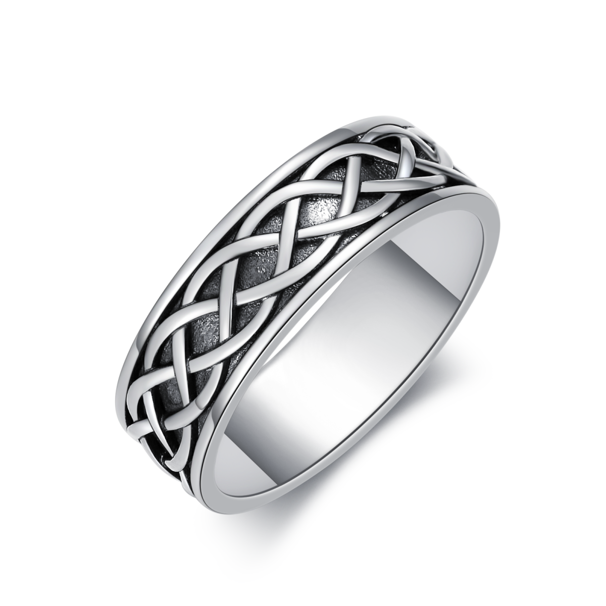 Sterling Silber Keltischer Knoten Siegelring für Männer-1