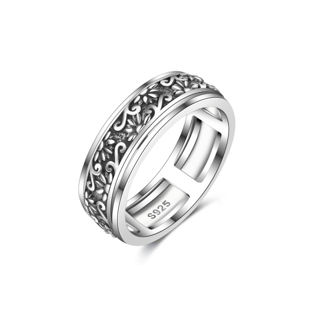 Sterling Silver Sunflower Ring-0