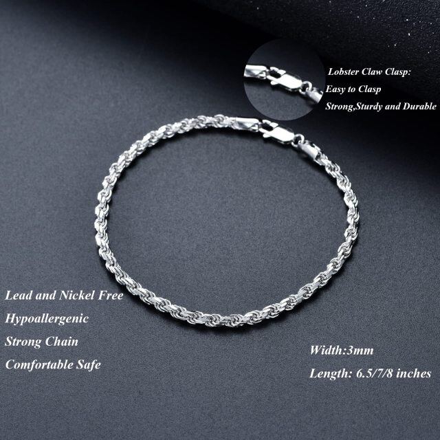 Sterling Silver Chain Bracelet-3