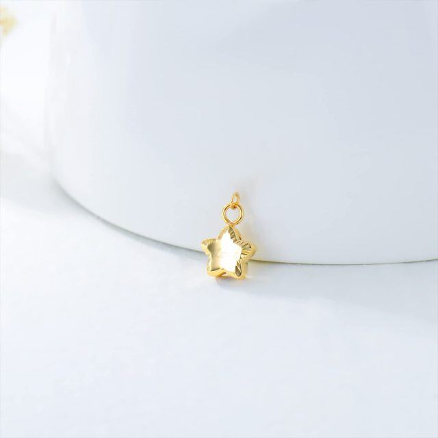 18K Gold Star Pendant Charms-3