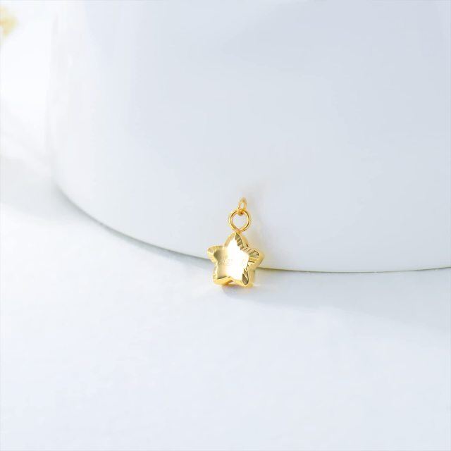 Colgante Estrella Oro 18K-3