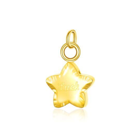 18K Gold Star Pendant Charms