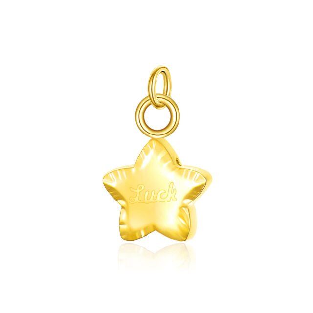 18K Gold Star Pendant Charms-0