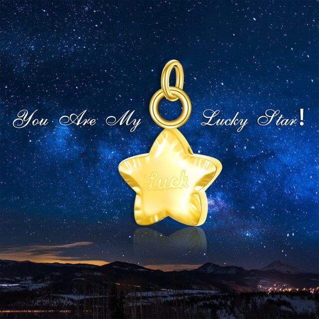 18K Gold Star Pendant Charms-2