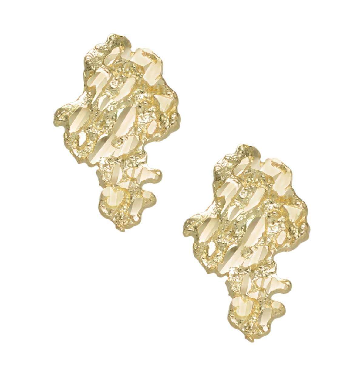 Pendientes de oro de 10 quilates con forma de montaña-1