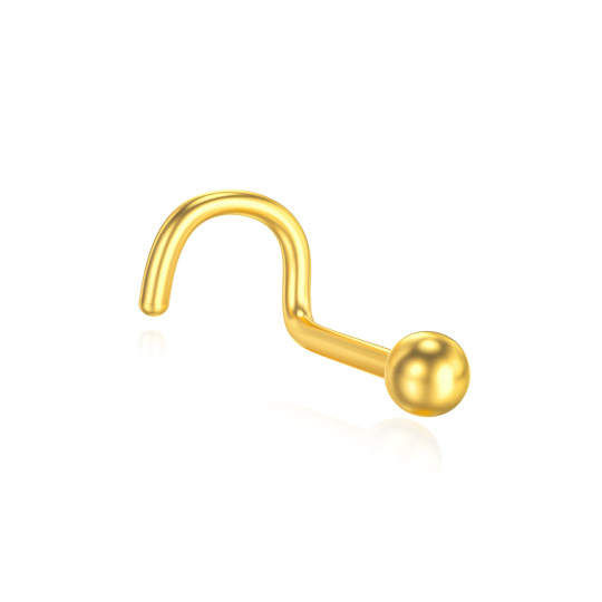 Massiver 14-karätiger Gold-Nasenstecker-Piercing-Schmuck für Frauen, Geschenke, Schmuck