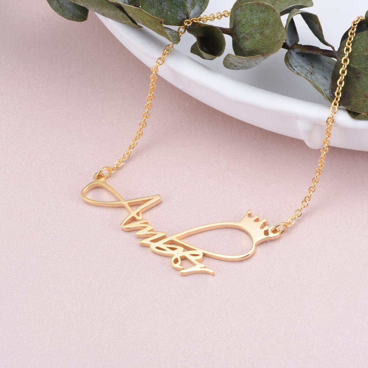 14K Gold Classic Name Pendant Necklace-4
