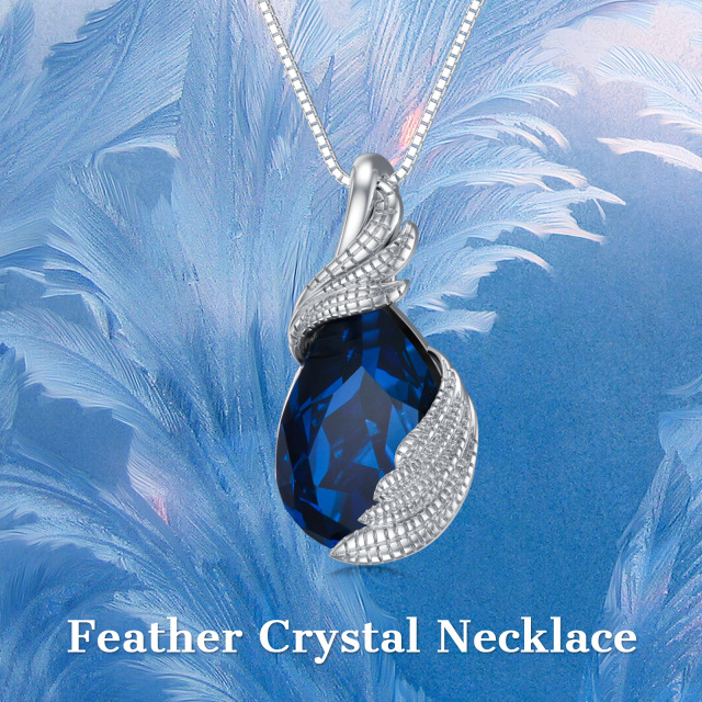 Sterling Silver Feather Pendant Necklace-6