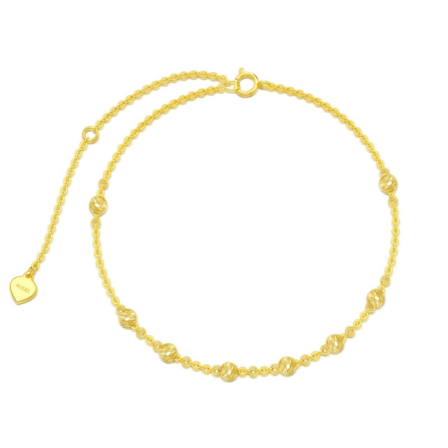 Bracelet de perles en métal doré 14K-0