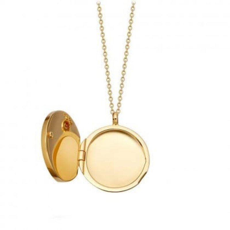 Plata de ley con baño de oro amarillo Circular en forma de Circonita Personalizada Foto y-4