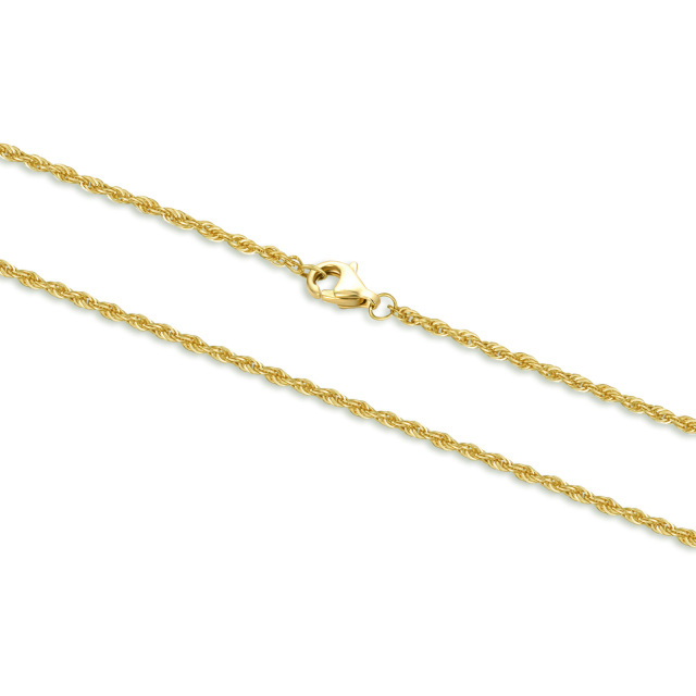 14K Gold Rope Chain Necklace-0