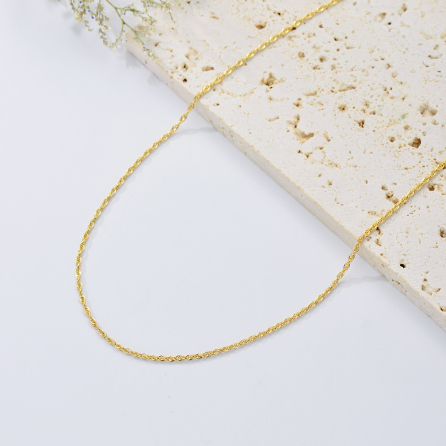 14K Gold Rope Chain Necklace-2