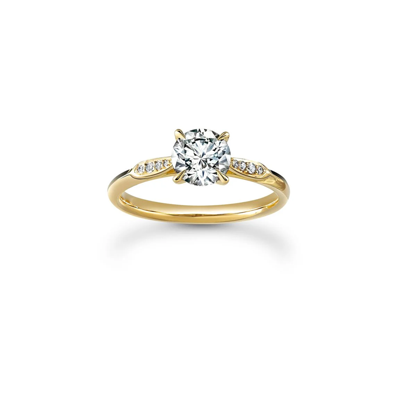 18K Gold Moissanite Circle Engagement Ring-1