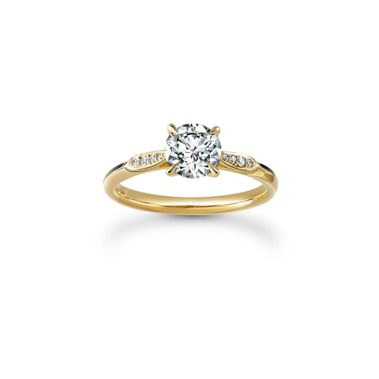 18K Gold Moissanite Circle Engagement Ring