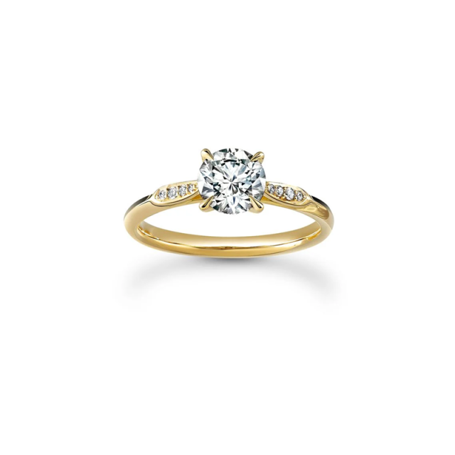 Bague de fiançailles cercle en or 18K Moissanite-0