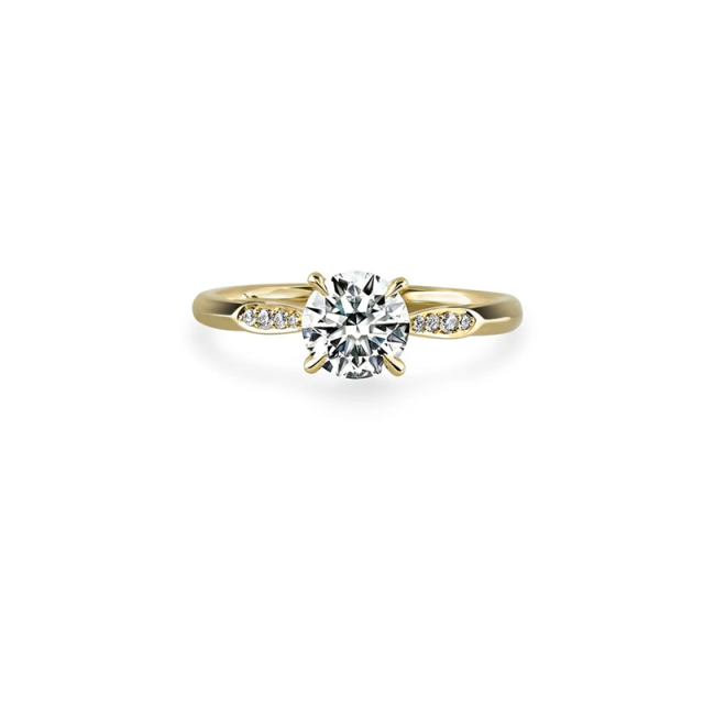 Bague de fiançailles cercle en or 18K Moissanite-2